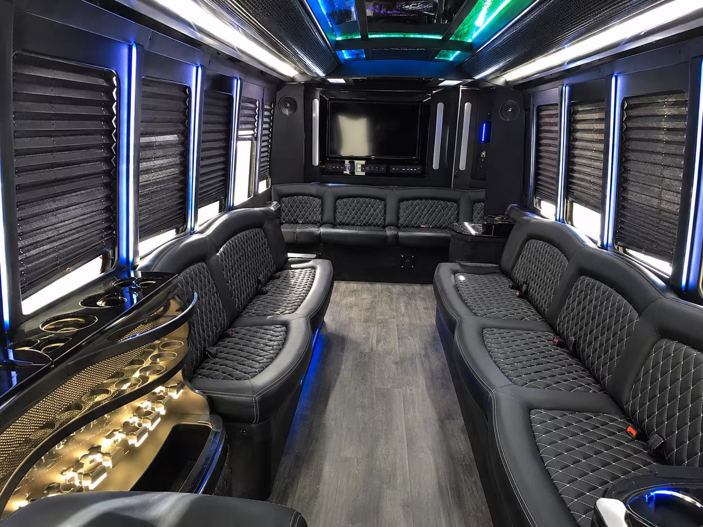 28 Passenger Party Bus Inside
