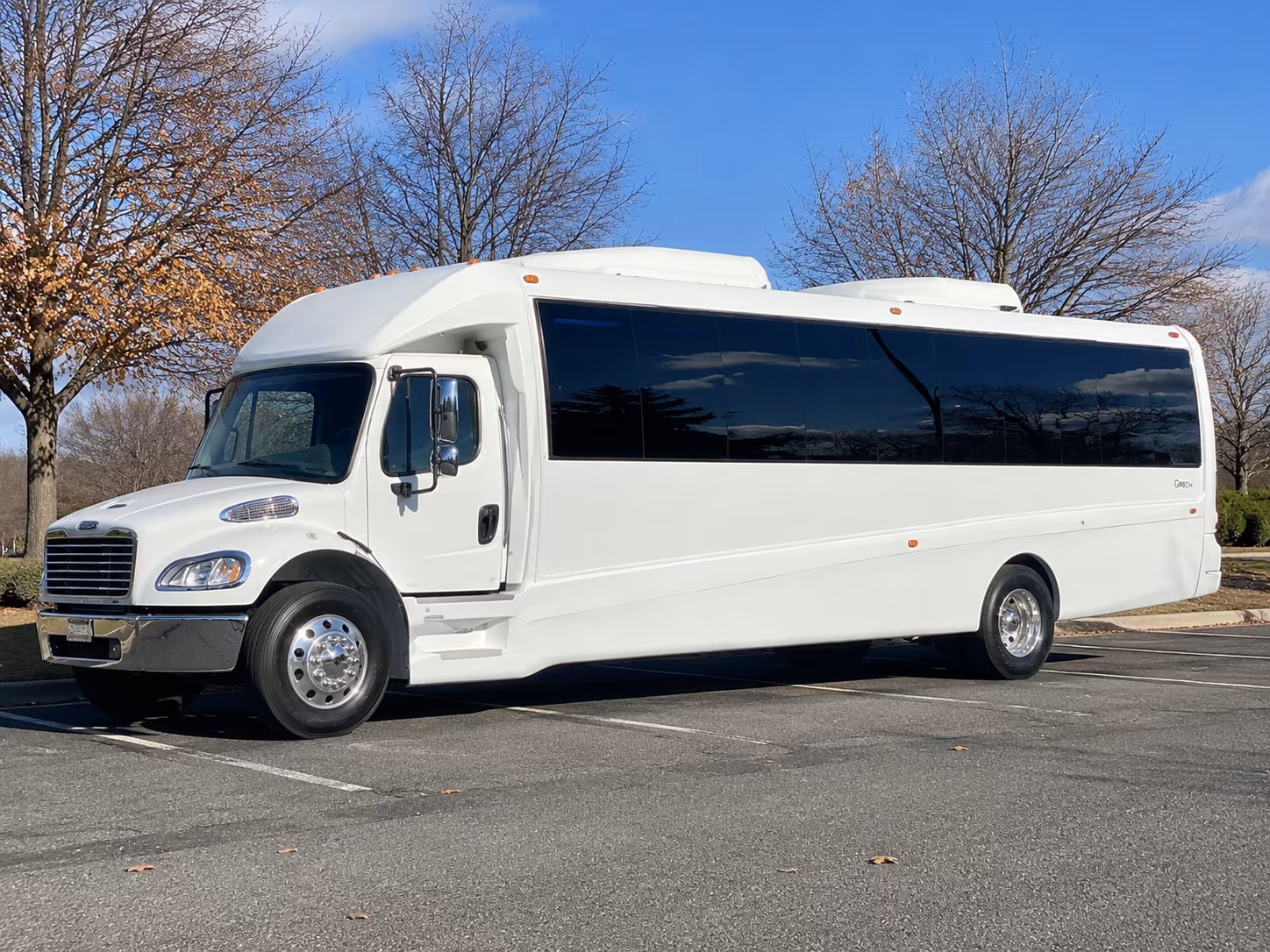 Raleigh Bachelor & Bachelorette Transportation party bus exterior
