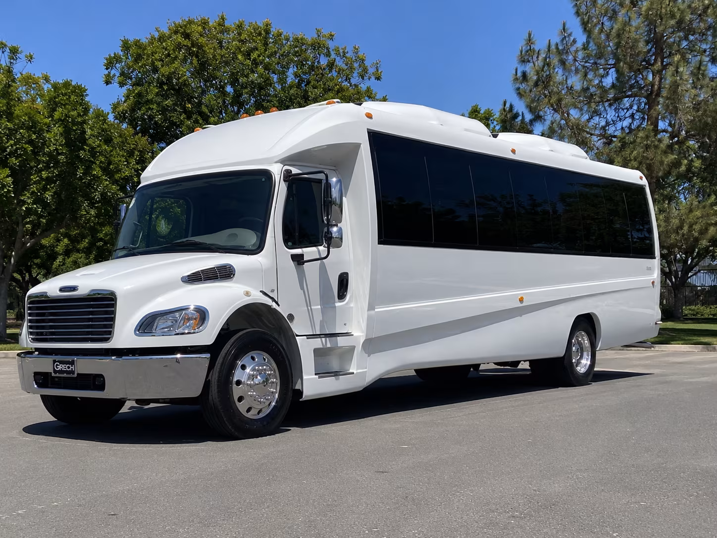 Raleigh Bachelor & Bachelorette Transportation party bus exterior