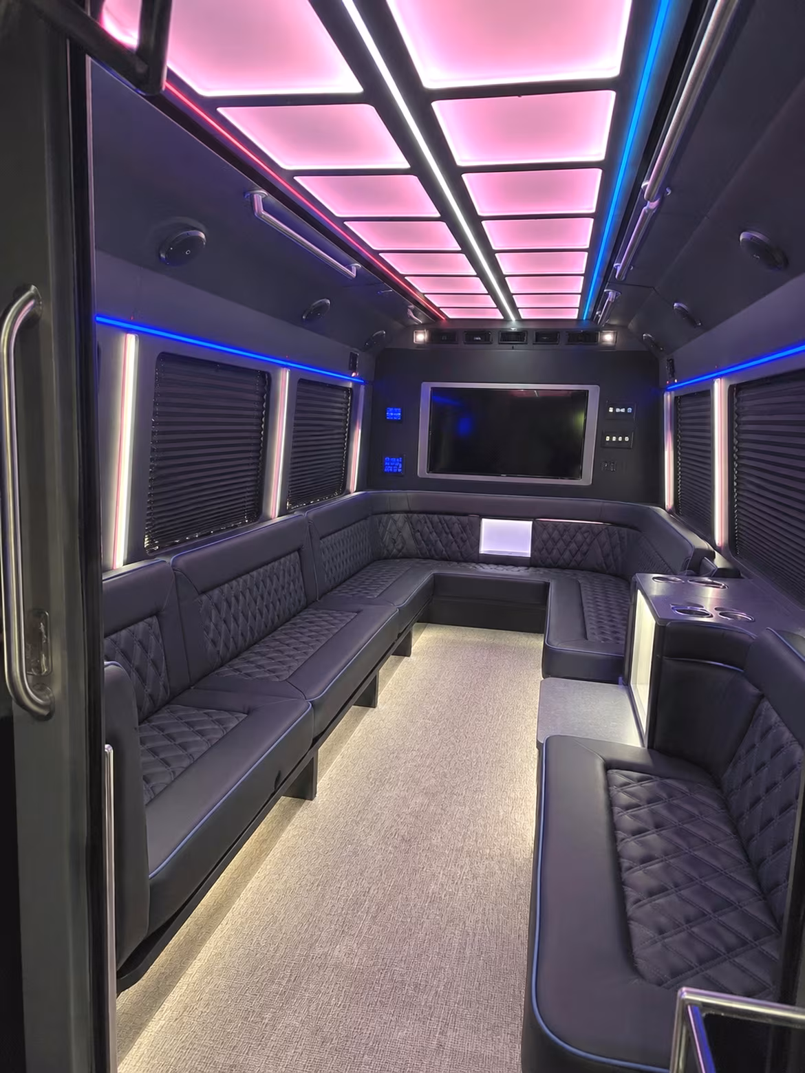 Raleigh Concert & Music Festival Transportation party bus interior