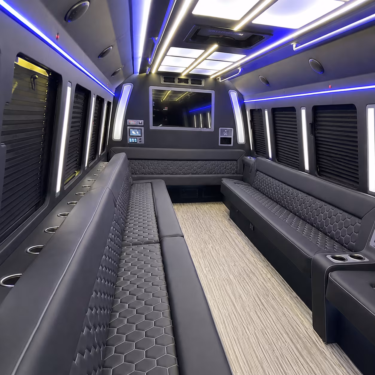 Raleigh Private Event Transportation party bus exterior