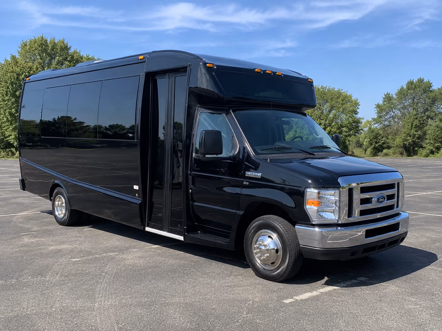 Raleigh School Event Transportation party bus exterior