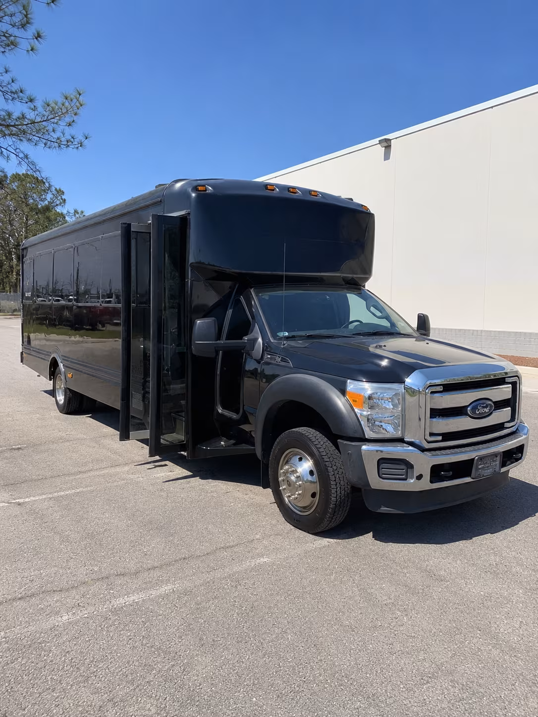 Raleigh Sporting Event Transportation party bus exterior