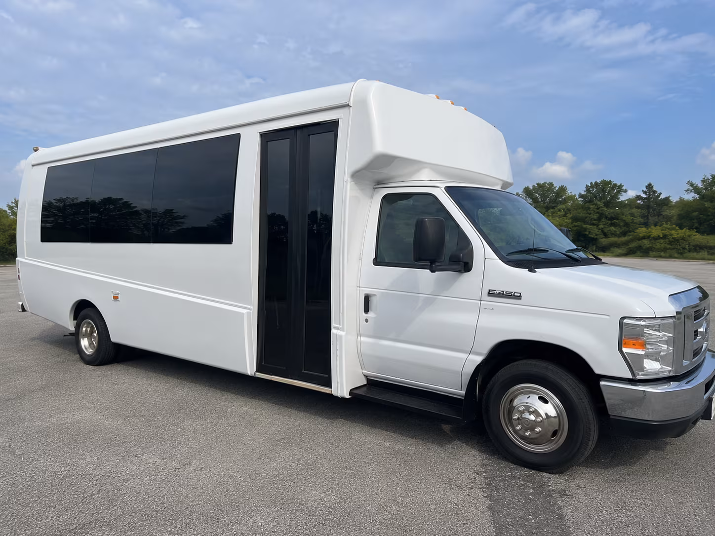 Raleigh Sporting Event Transportation party bus exterior