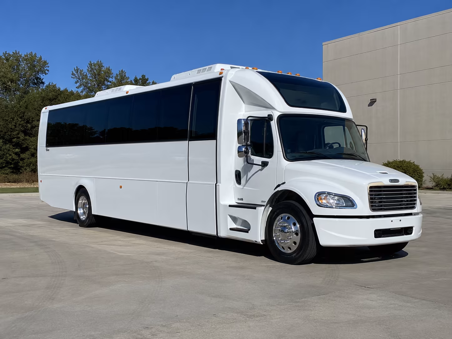 Raleigh Sporting Event Transportation party bus exterior