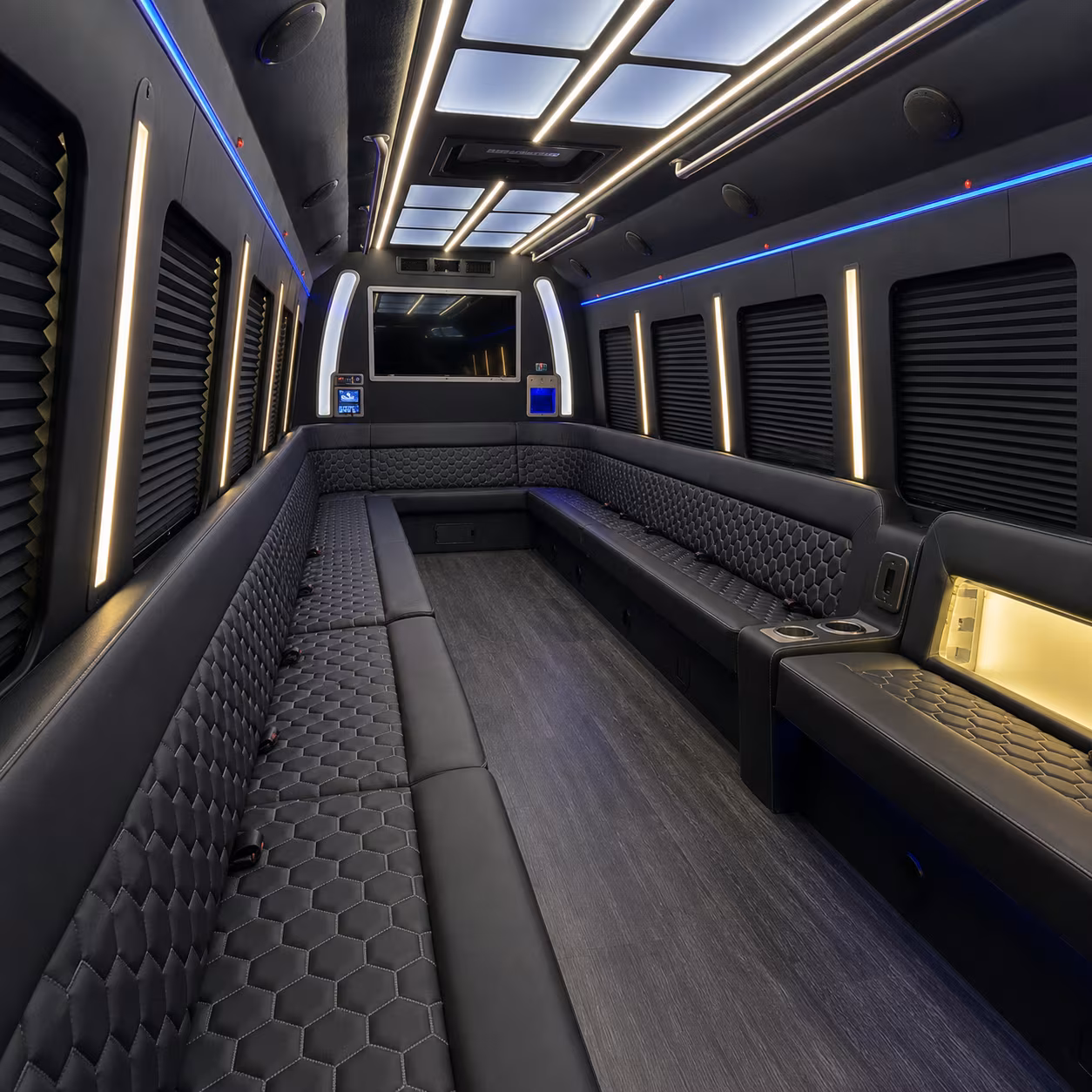 Raleigh Wedding Transportation party bus exterior