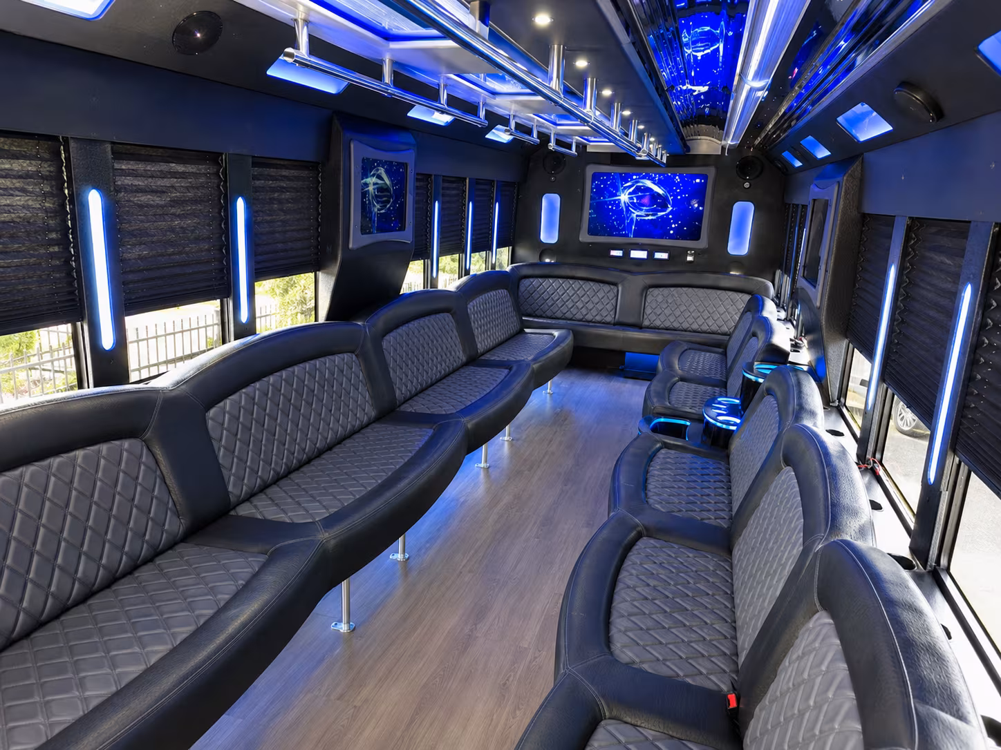 Raleigh Wedding Transportation onboard seating